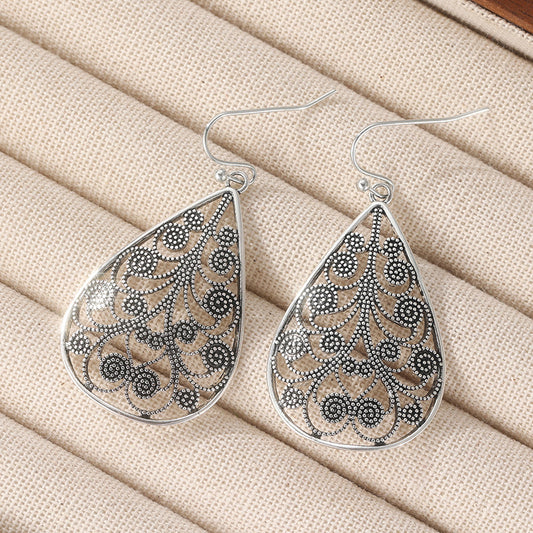 Retro Ruyi Water Drop Earrings for Women – Elegant Vintage-Inspired Jewelry