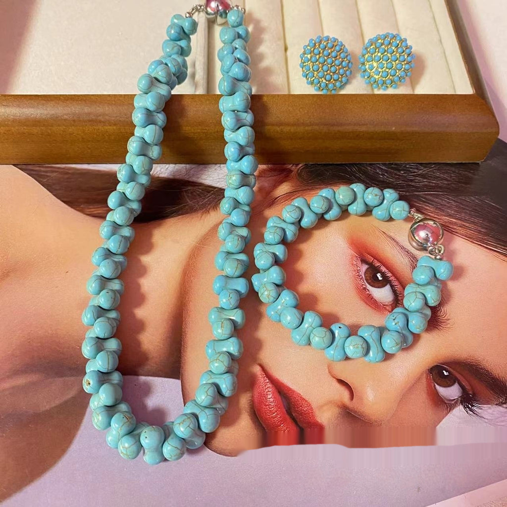 Fashionable Vintage Earrings, Necklace & Bracelet Set – Stylish Jewelry Collection